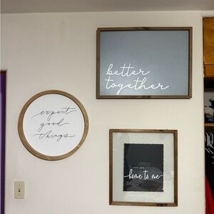 Modern Wall Art Set - Gray, White, Black